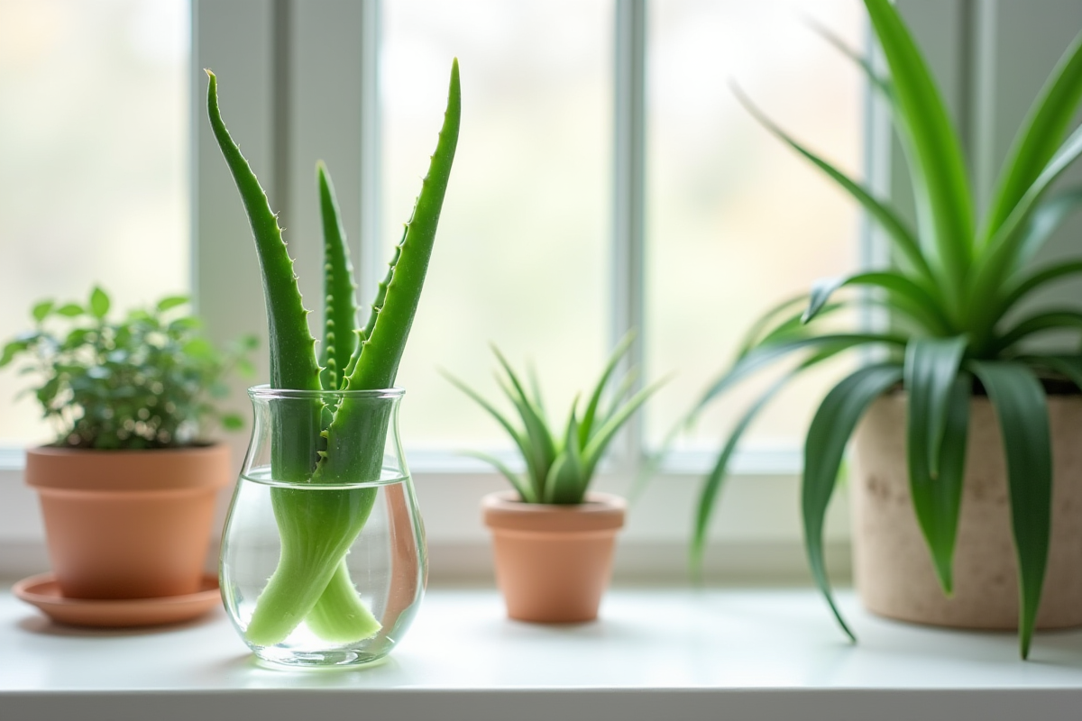 Aloe vera en vase d
