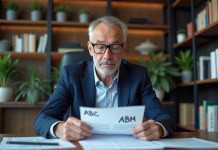 Expert en costume bleu compare documents annotés dans un bureau moderne