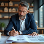 Expertise immobilière : déroulement et étapes à connaître ! Expert immobilier examinant des plans et documents