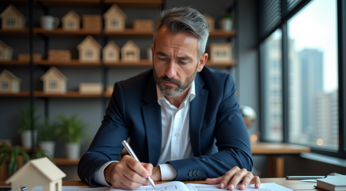 Expertise immobilière : déroulement et étapes à connaître ! Expert immobilier examinant des plans et documents