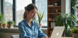 Télétravail 100% : Quel poste favoriser pour travailler à distance ? Femme au bureau lumineux dans un appartement moderne