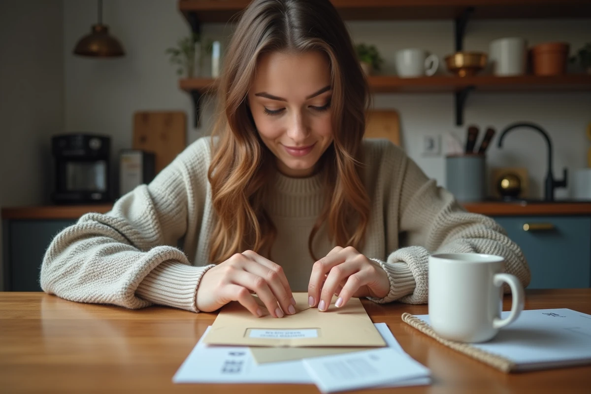 Jeune femme vérifiant l