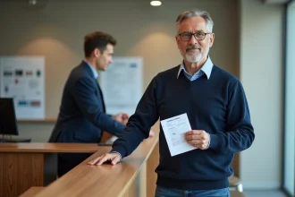 Document d'identité expiré sur un bureau avec des papiers