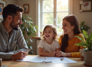Adoption : conditions et démarches à connaître pour adopter un enfant Couple rencontrant un enfant dans une agence d'adoption chaleureuse